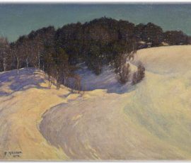Pekka Halonen, Kevättalvea Myllykylässä, öljy, 1898.
