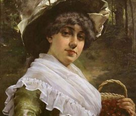 Albert Edelfelt, Kirsikkatyttö, öljy, 1878.
