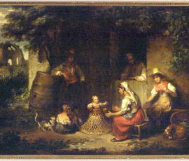 Alexander Lauréus, Viininviljelijän perhe, öljy, 1822.